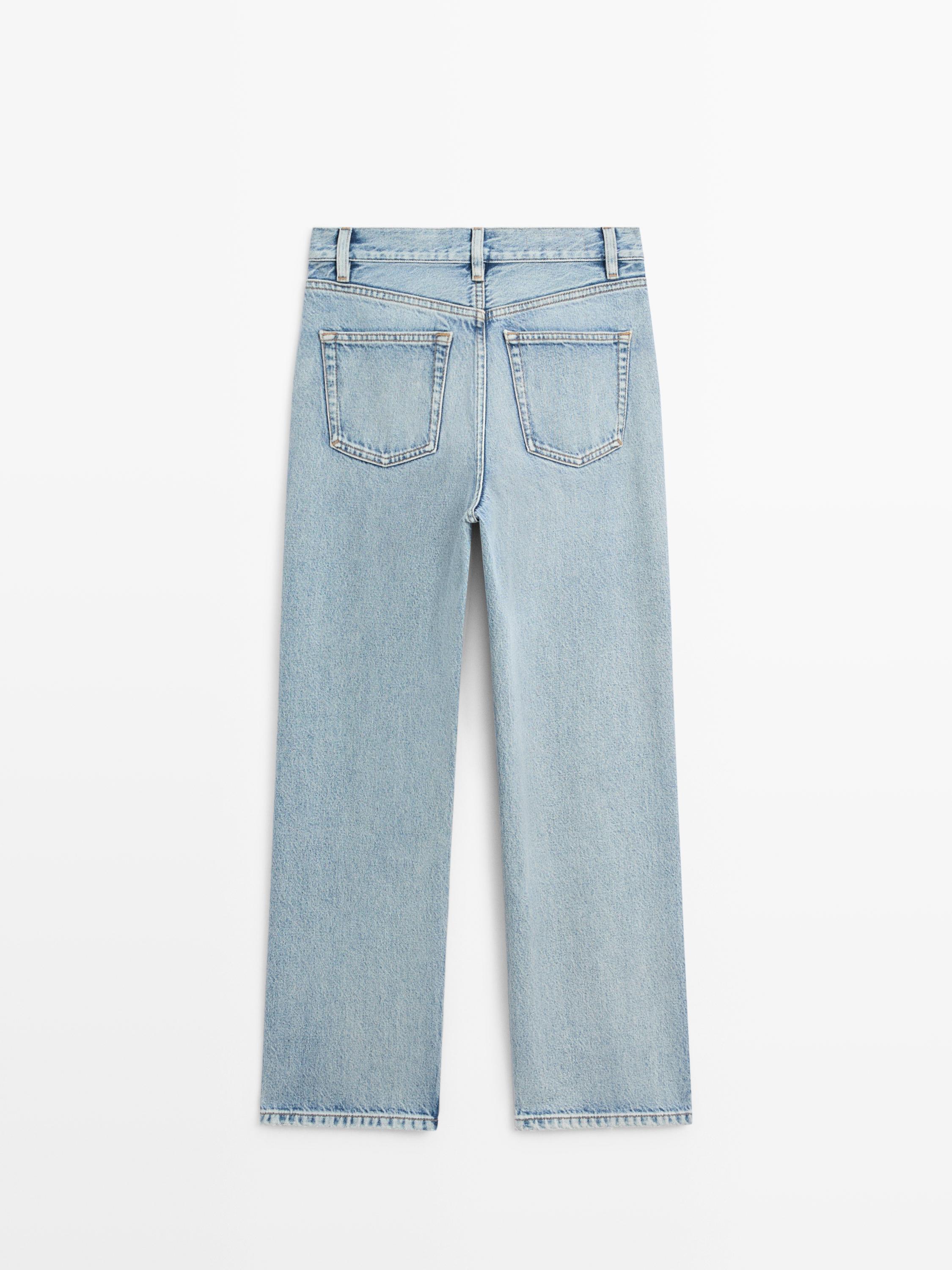 Jean straight taille haute